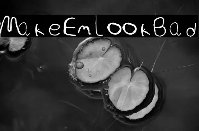 Make Em Look Bad Font examples