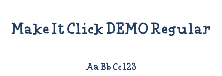 Make It Click DEMO Regular Font Preview
