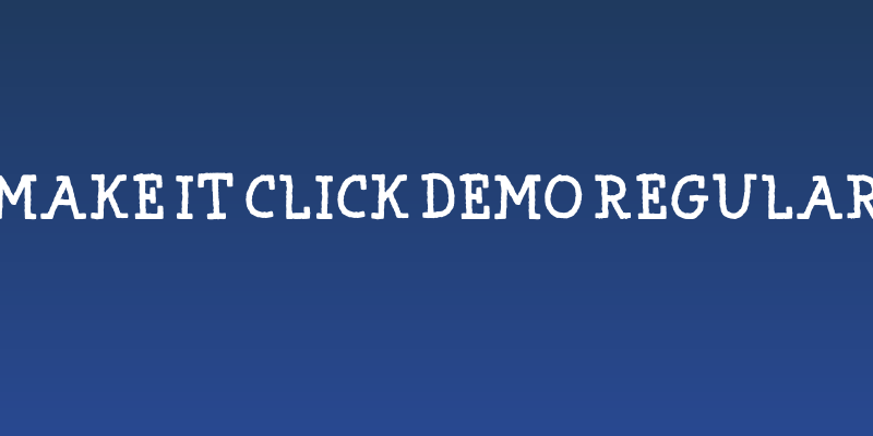 Make It Click DEMO Regular Social Header
