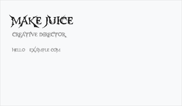 Make Juice Business Card