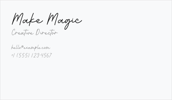 Make Magic Business Card
