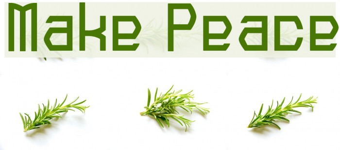 Make Peace Font examples