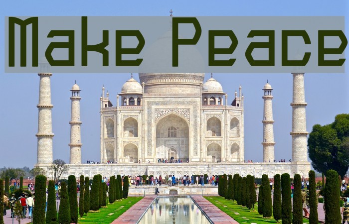 Make Peace Font examples