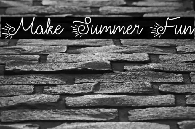 Make Summer Fun Font examples
