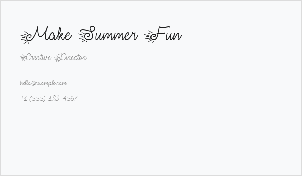 Make Summer Fun Business Card