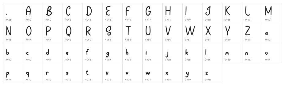 Make Wish Regular Character Map