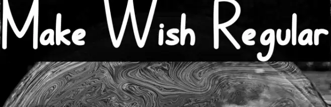 Make Wish Regular خط examples