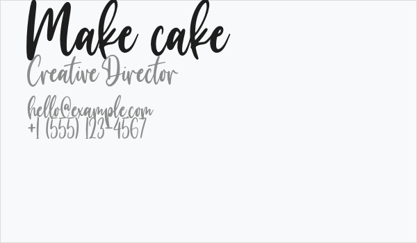 Make cake Business Card