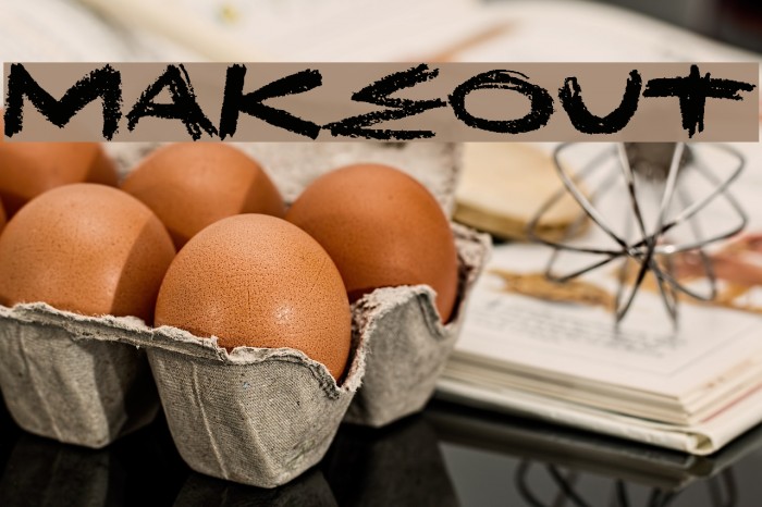 MakeOut Font examples