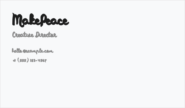 MakePeace Business Card