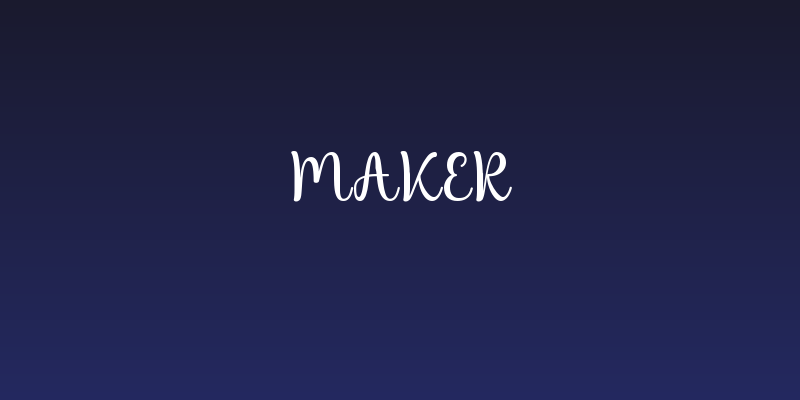 Maker Social Header
