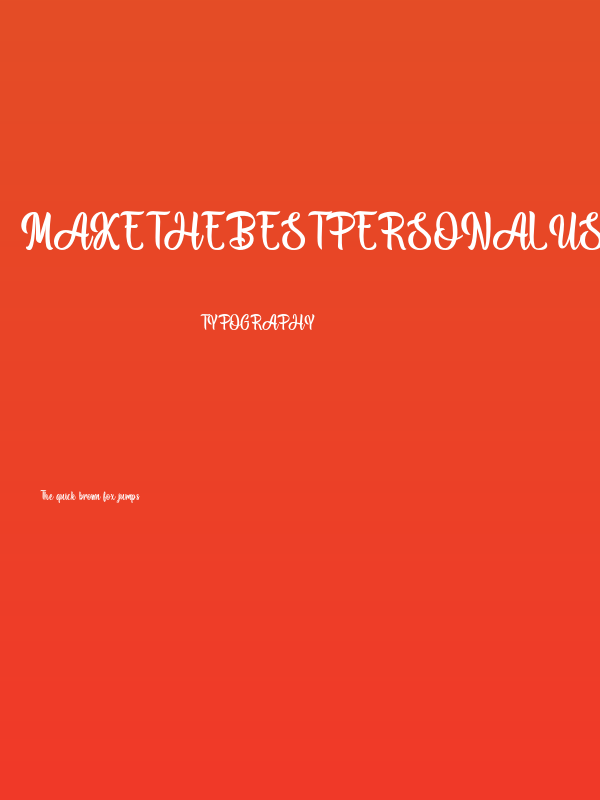 MaketheBestPersonalUse Poster