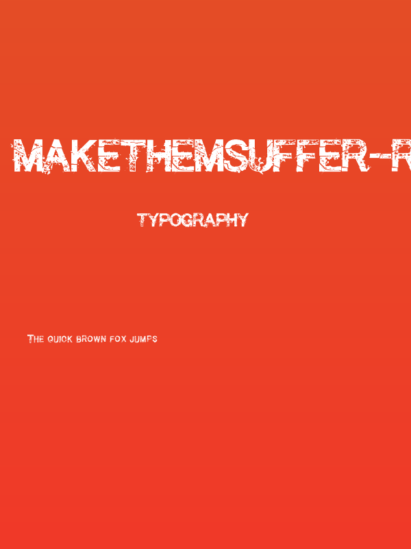 MakethemSuffeR-Regular Poster