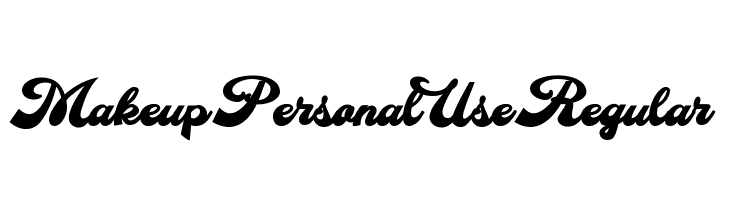 Makeup Personal Use Regular  font caratteri gratis