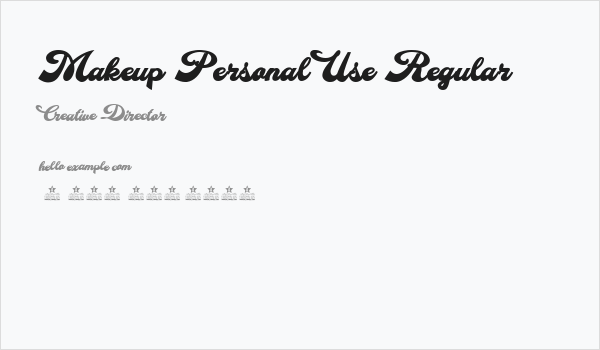 Makeup Personal Use Regular Business Card