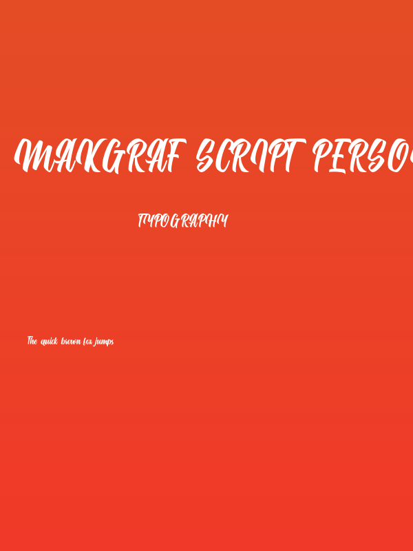 Makgraf Script Personal Use Poster