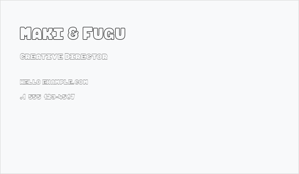 Maki & Fugu Business Card