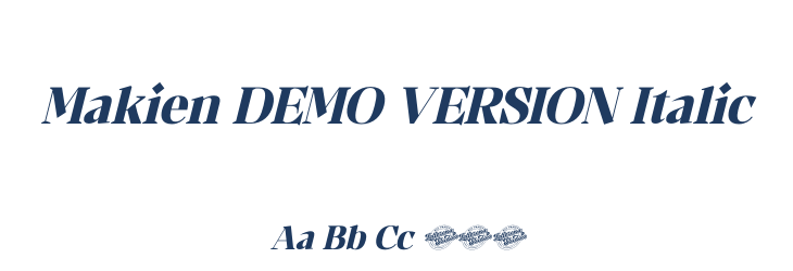 Makien DEMO VERSION Italic Font Preview
