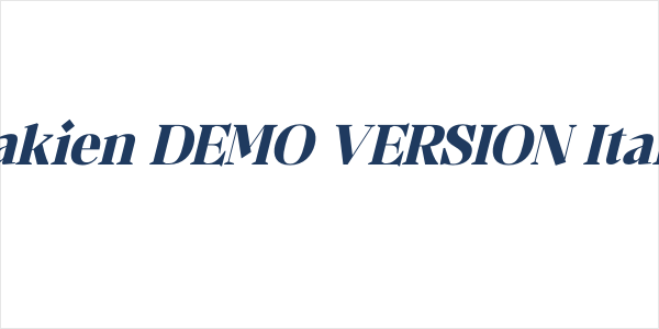 Makien DEMO VERSION Italic Logo
