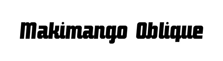 Makimango Oblique  les polices de caractères gratuit tlcharger
