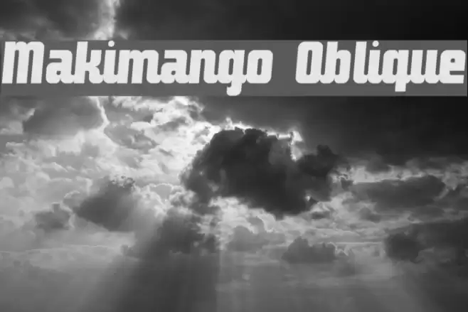 Makimango Oblique Schriftart examples