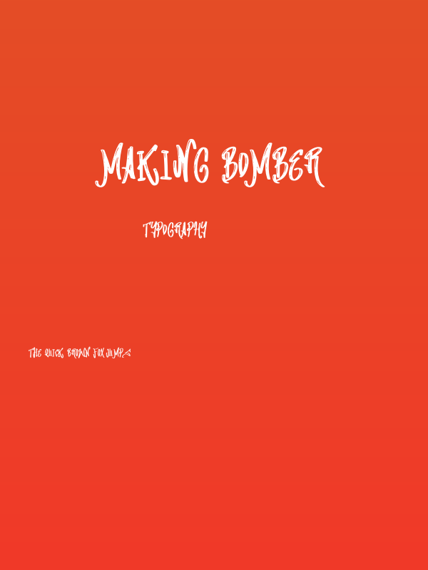 Making Bomber Poster