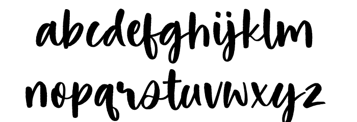 Making Cookies Font LOWERCASE