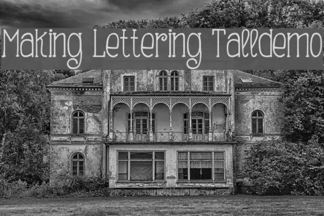 Making Lettering Tall_demo Font examples