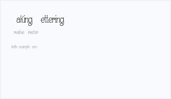 Making Lettering_DEMO Business Card