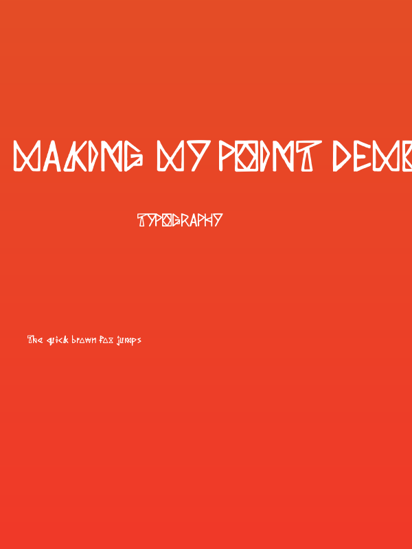 Making My Point Demo Poster