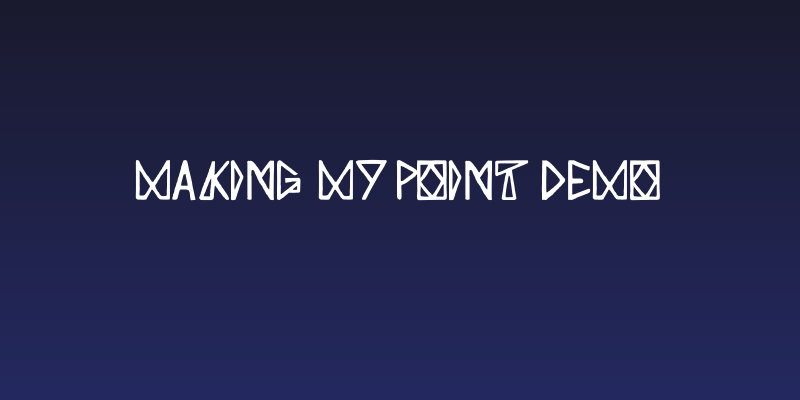 Making My Point Demo Social Header