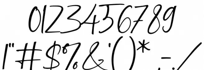 Making Signature Font OTHER CHARS