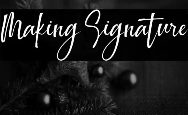 Making Signature Font examples