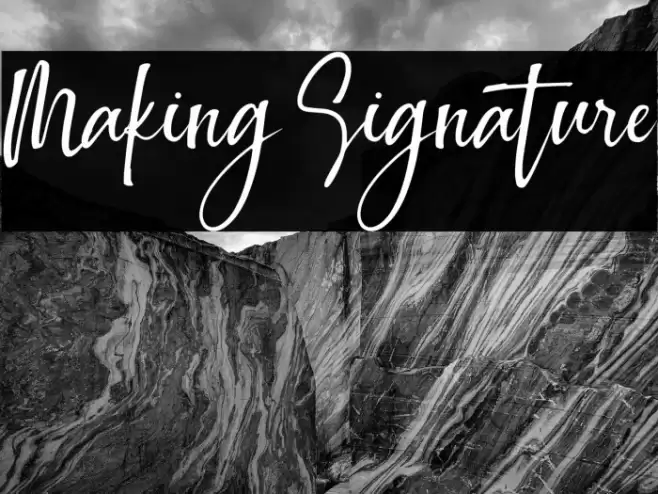 Making Signature Font examples