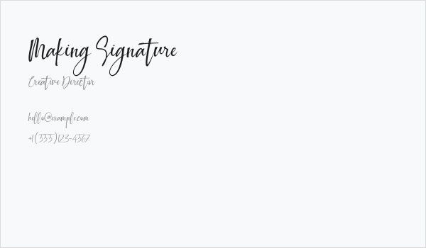 Making Signature Business Card