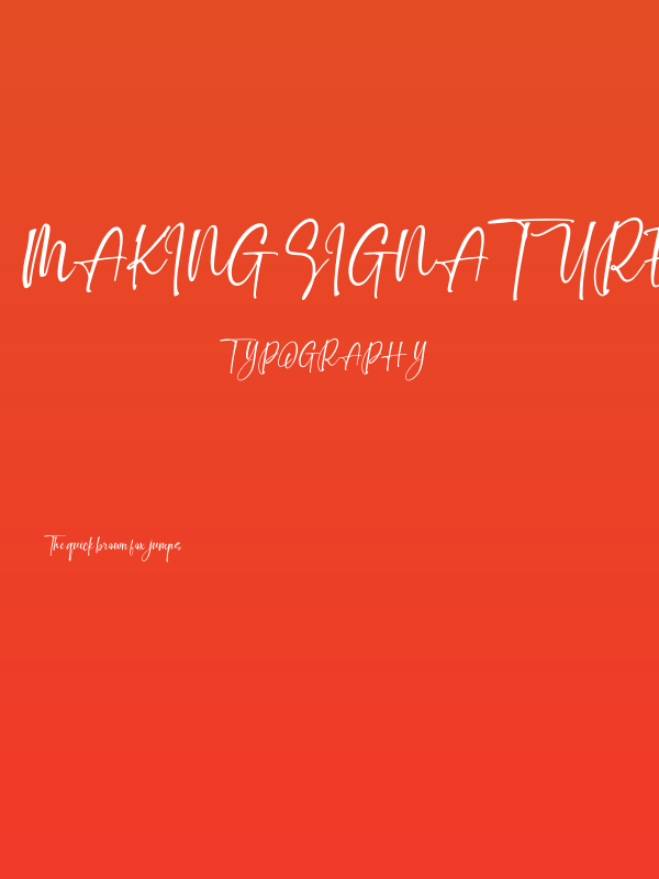 Making Signature Poster