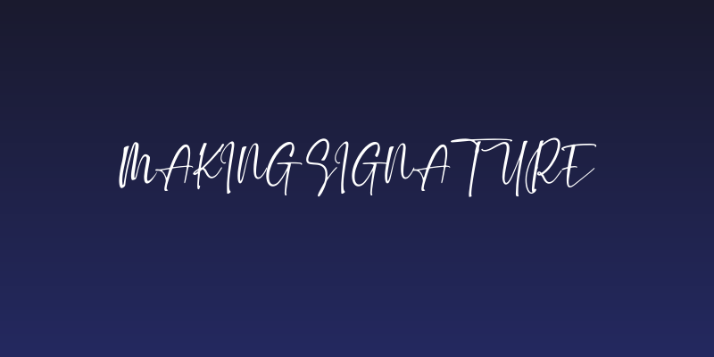 Making Signature Social Header