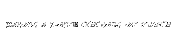 Making a List, Checking It Twice  フリーフォントのダウンロード