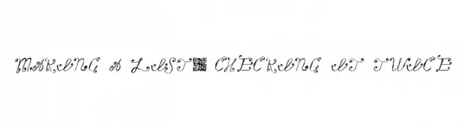 Making a List, Checking It Twice  免费字体下载
