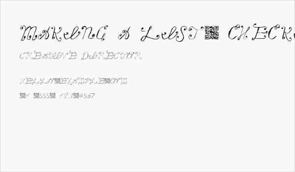 Making a List, Checking It Twice Business Card