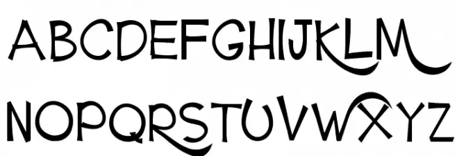 Makjun Sangkut Шрифта ВЕРХНИЙ