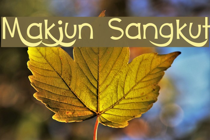 Makjun Sangkut Font examples
