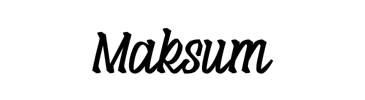 Maksum  font caratteri gratis