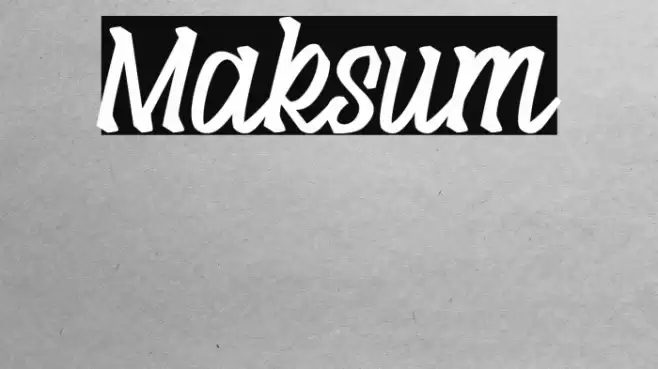Maksum Font examples