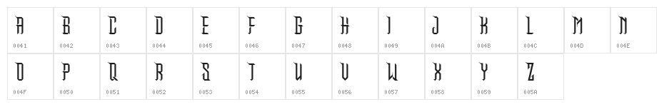 Makunu Demo Regular Character Map