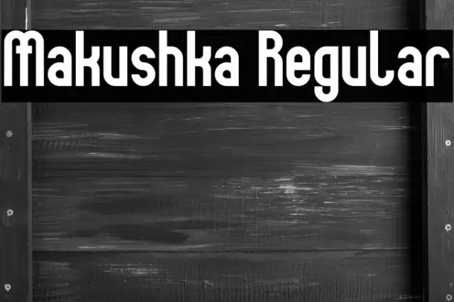 Makushka Regular Font examples