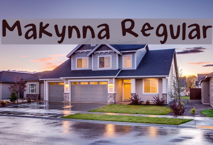Makynna Regular Font examples