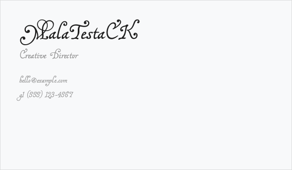 MalaTestaCK Business Card