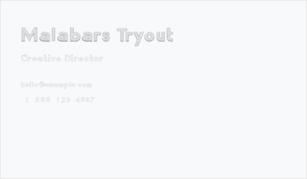 Malabars Tryout Business Card