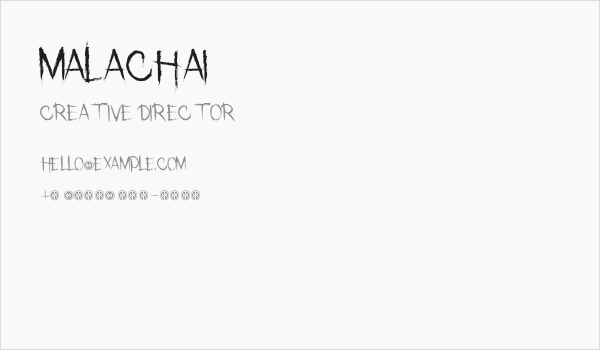 Malachai Business Card